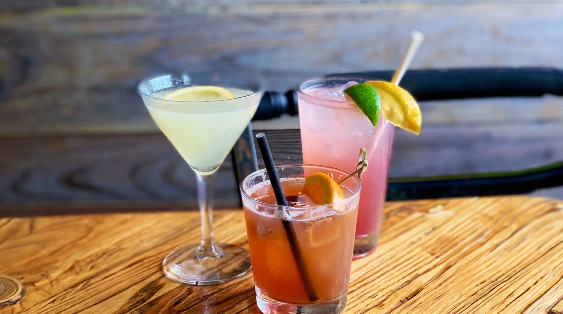 Cocktails and wine