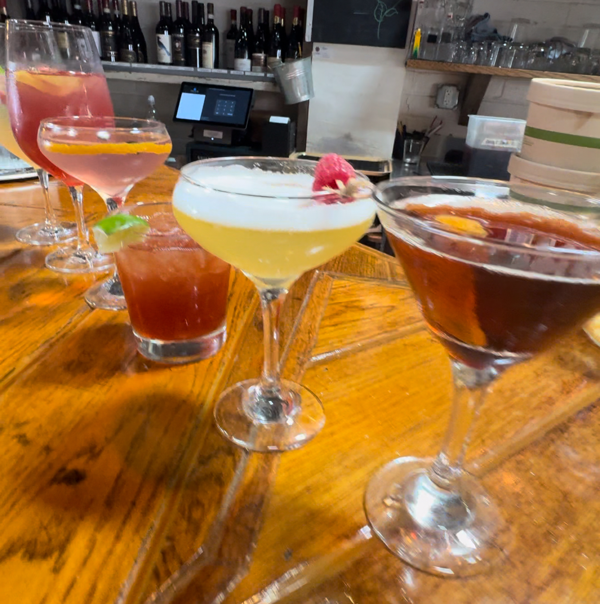 Cocktails and wine