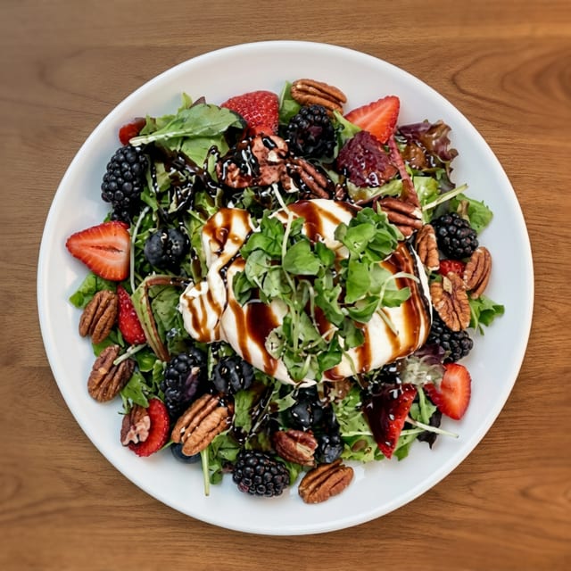 Berries and Burrata.